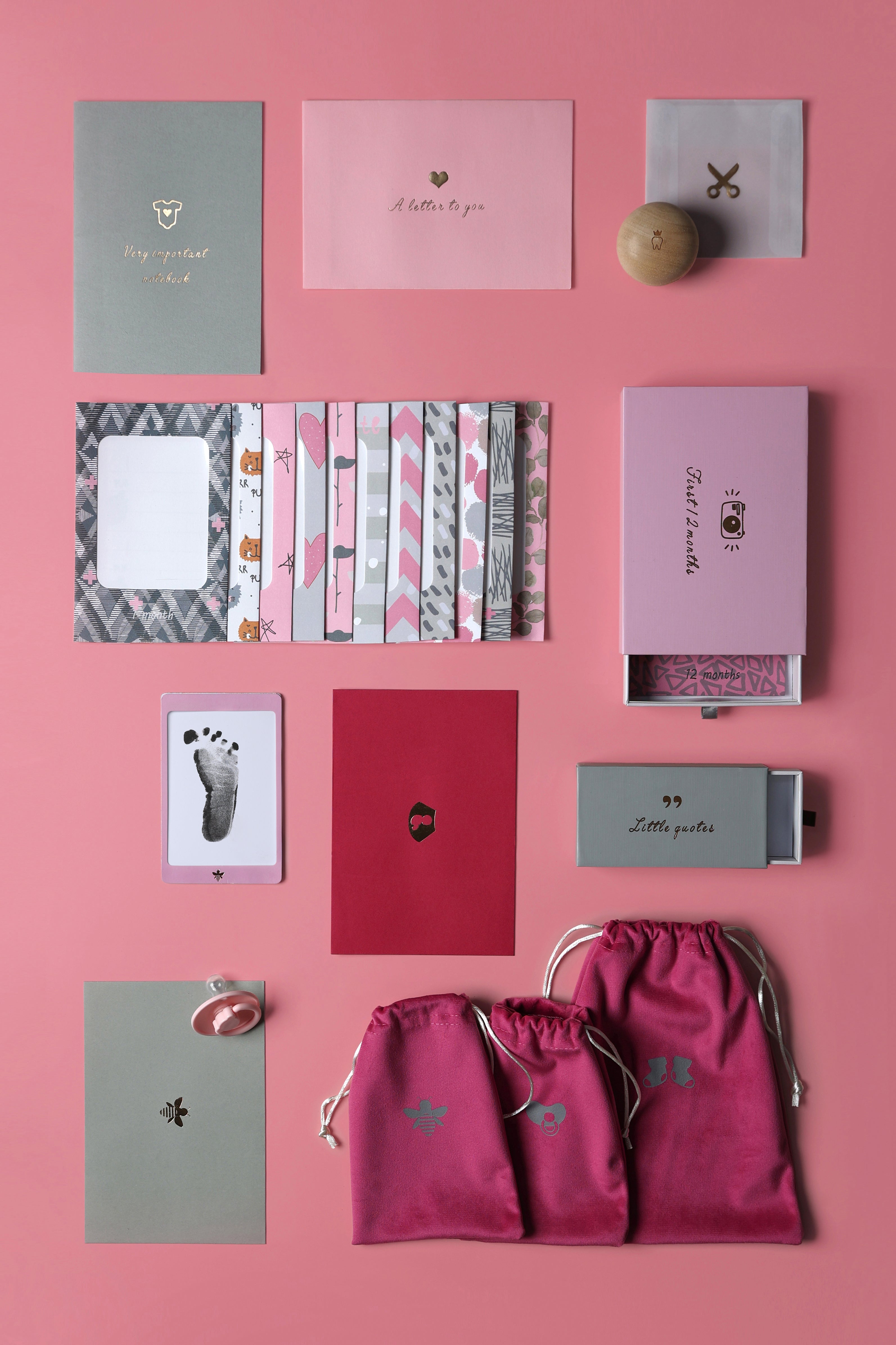 Memory Box Baby Roze