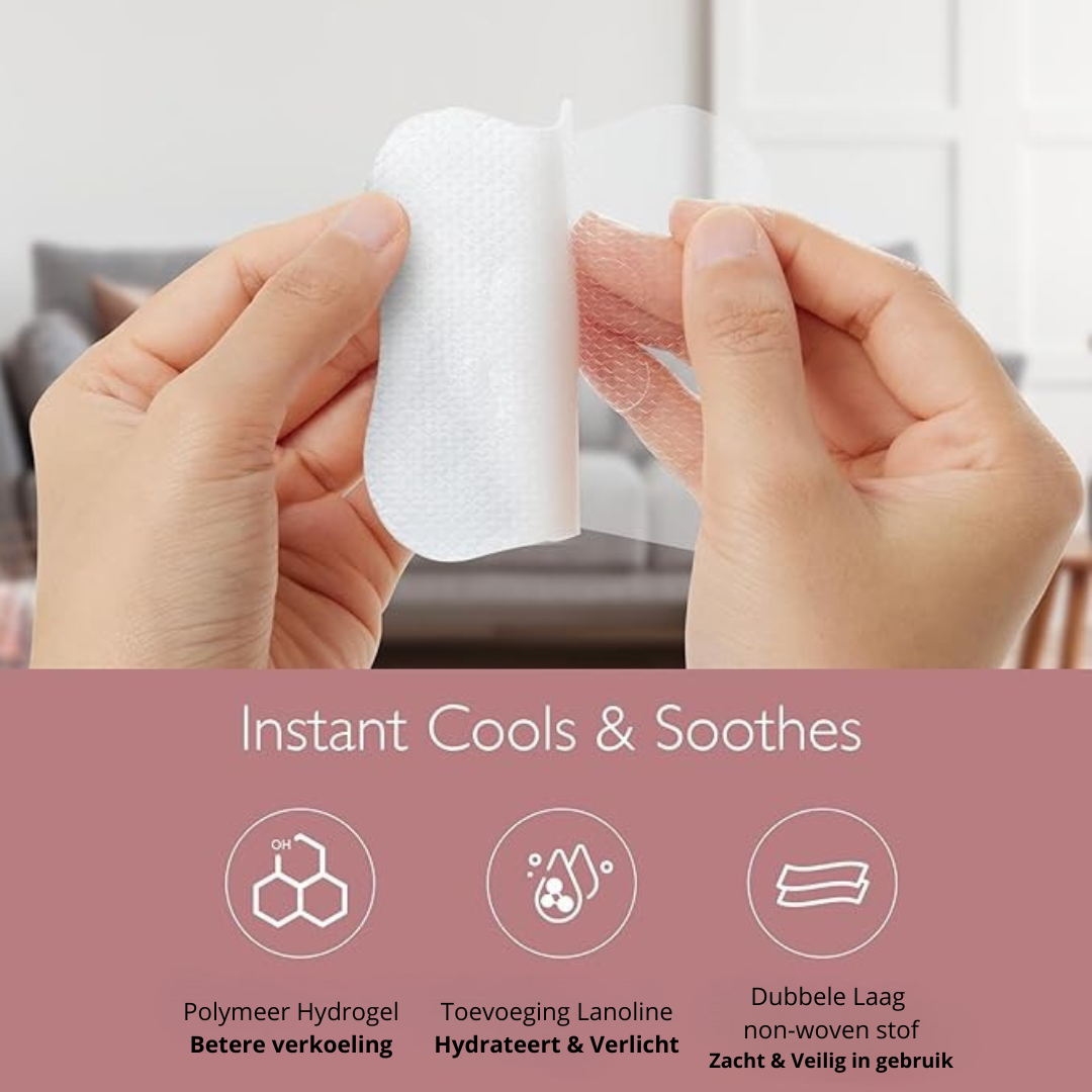 Verkoelende hydrogel pads borstvoeding